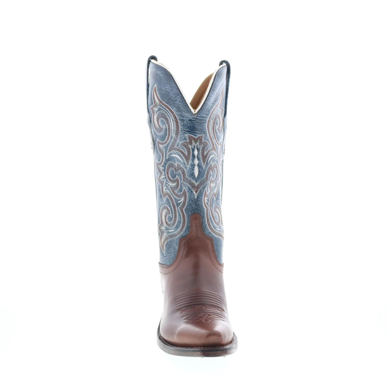 Casual Elegance Versatile Look Jama Old West LF1556 Womens Brown Leather Slip On Cowboy Western Boots