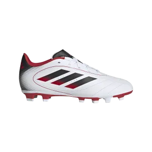 Adidas Goletto IX FG/MG Jnr Football Boots (White/Core Black/Better Scarlet) Dynamic silhouette commuters