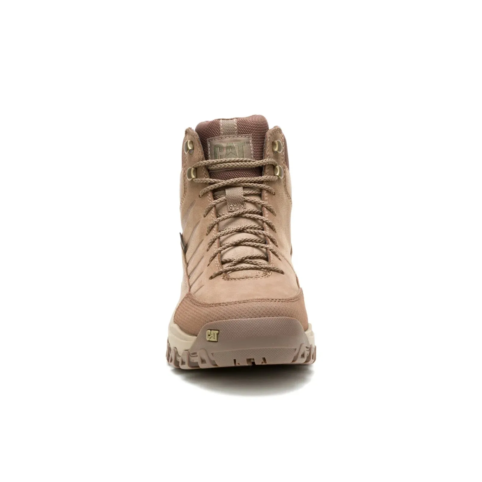 Cushioned Support Wind Barrier Caterpillar Threshold Rebound Mid Waterproof Mens Brown Hiking Boots