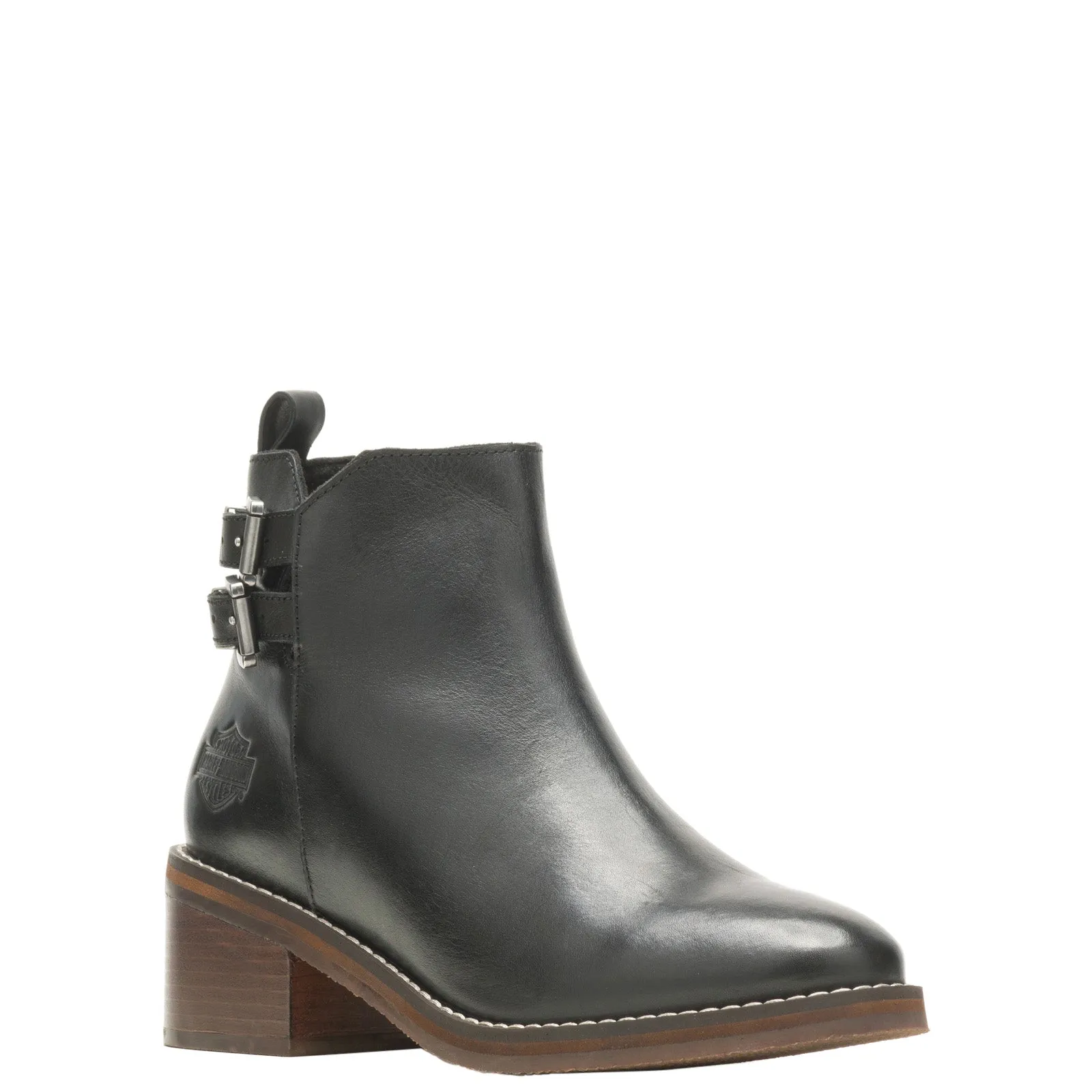 Harley-Davidson Jonetta Buckle D84776 Womens Black Ankle & Booties Boots Long Travel