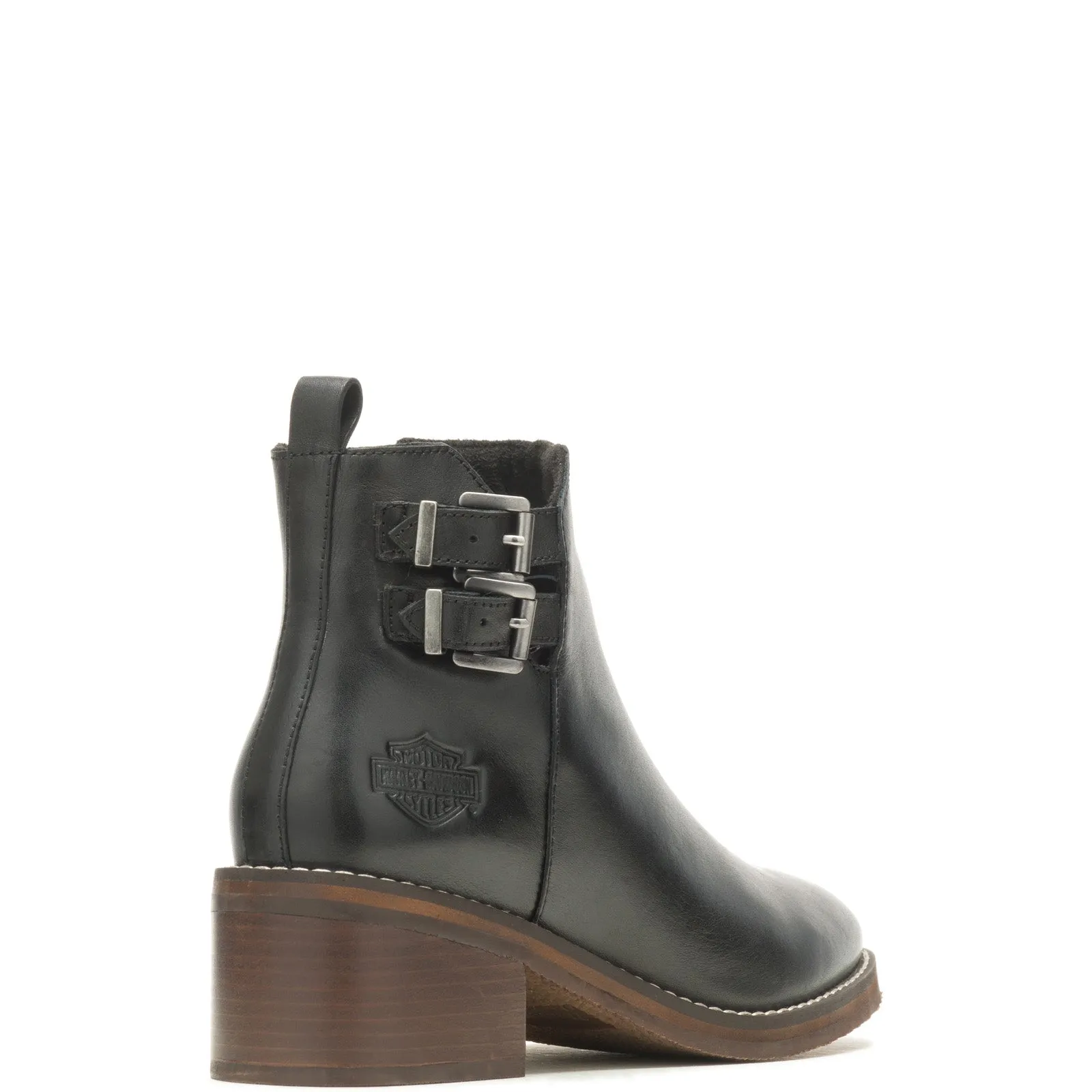 Outdoor Mission soft feel Harley-Davidson Jonetta Buckle D84776 Womens Black Ankle & Booties Boots