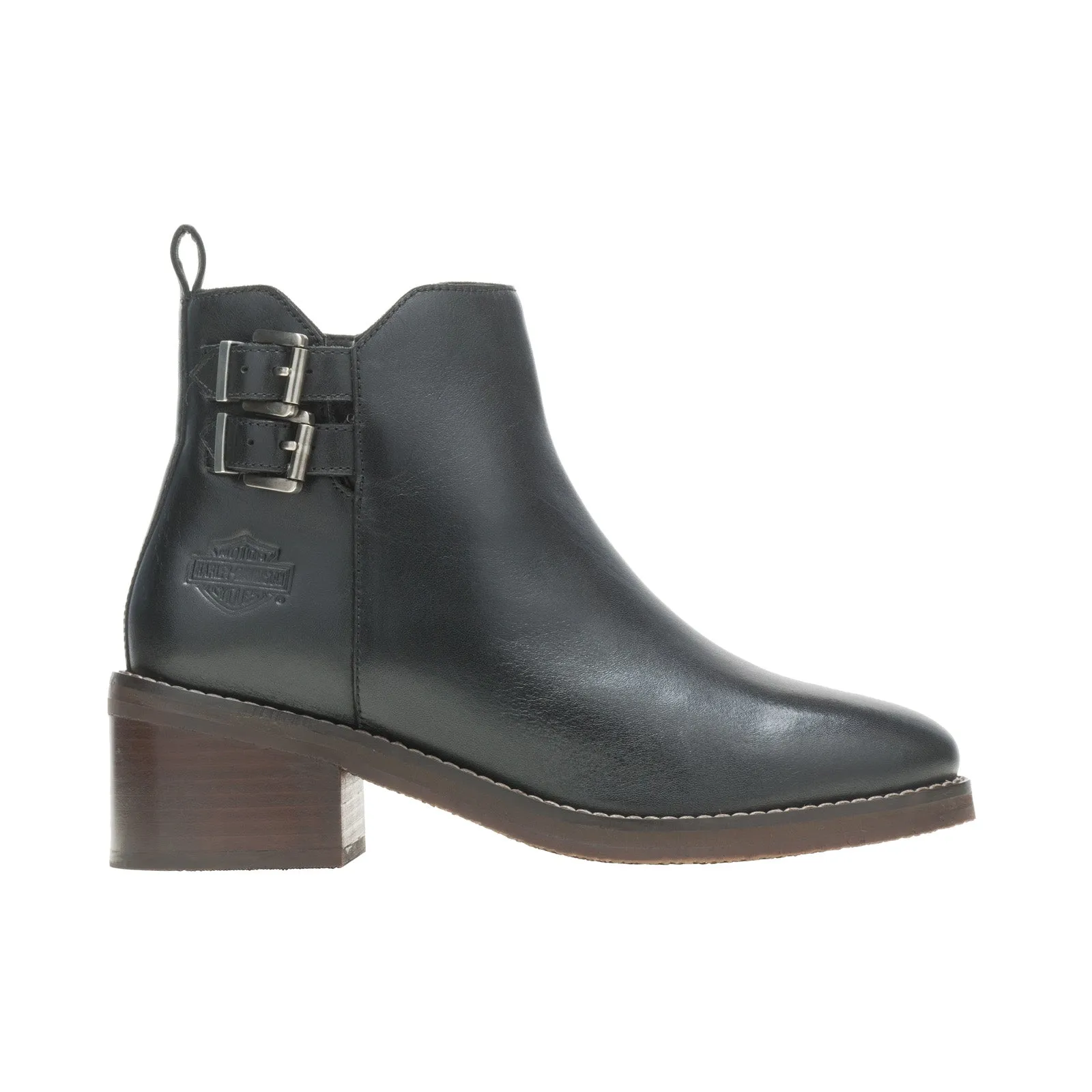 Harley-Davidson Jonetta Buckle D84776 Womens Black Ankle & Booties Boots Relaxed Fit All Fit
