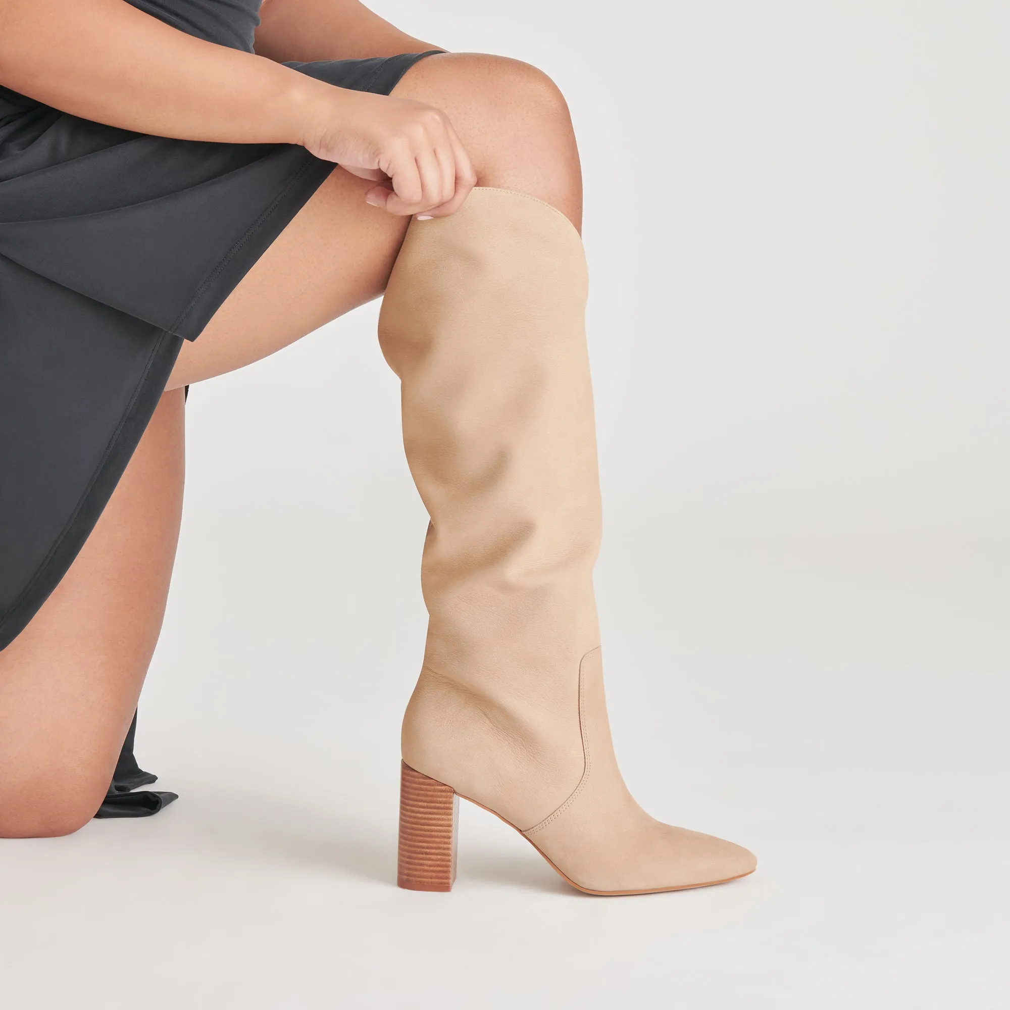 Outback Travel NEDI WIDE CALF BOOTS DUNE NUBUCK