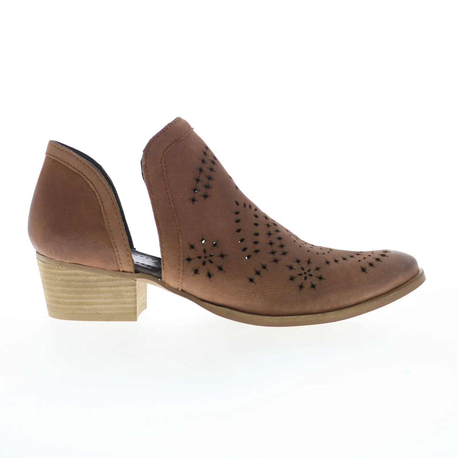 Distressed finish Hunter Very Volatile Zamora PVV701 Womens Brown Leather Ankle & Booties Boots