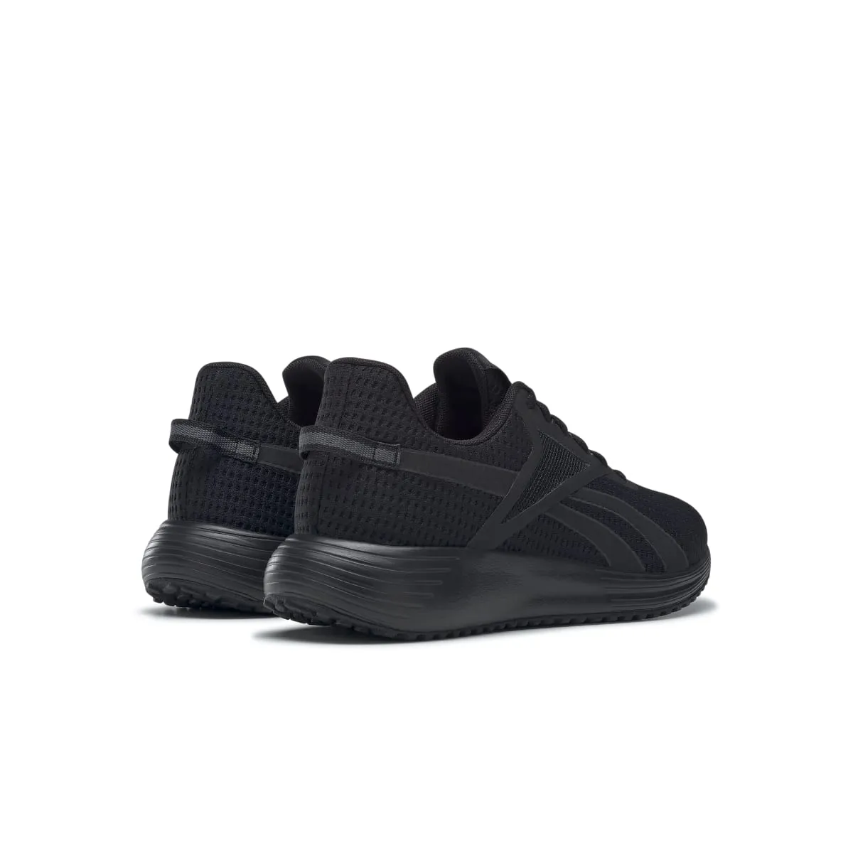 logo - rhinestoned shoes plyometric - training shoes REEBOK GY3977 LITE PLUS 3 WMN'S (Medium) Black/Grey/Yellow Mesh Running Shoes