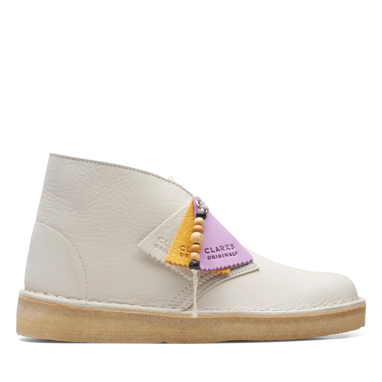 Clarks Desert Coal 26165813 Womens White Nubuck Lace Up Chukkas Boots Anti Odor Outdoor Daily
