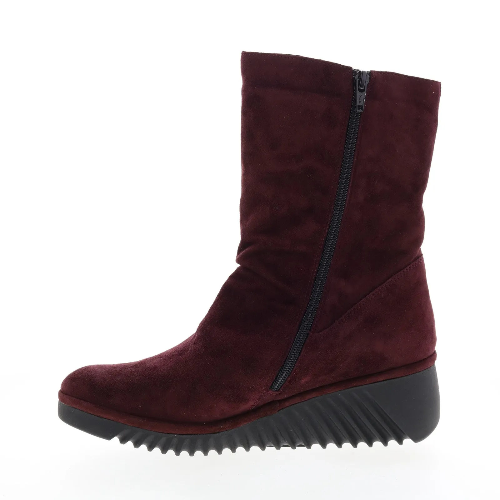 Western Style Lace-up Fly London Lede LEDE228FLY-002 Womens Burgundy Suede Casual Dress Boots