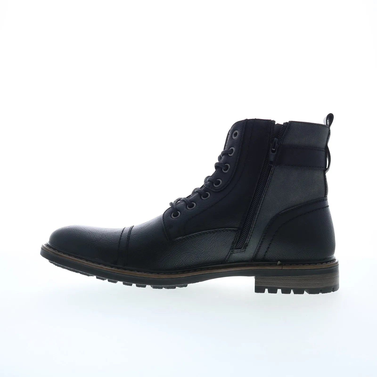 Picnic Rush By Gordon Rush Side Buckle Cap Toe 301363 Mens Black Casual Dress Boots