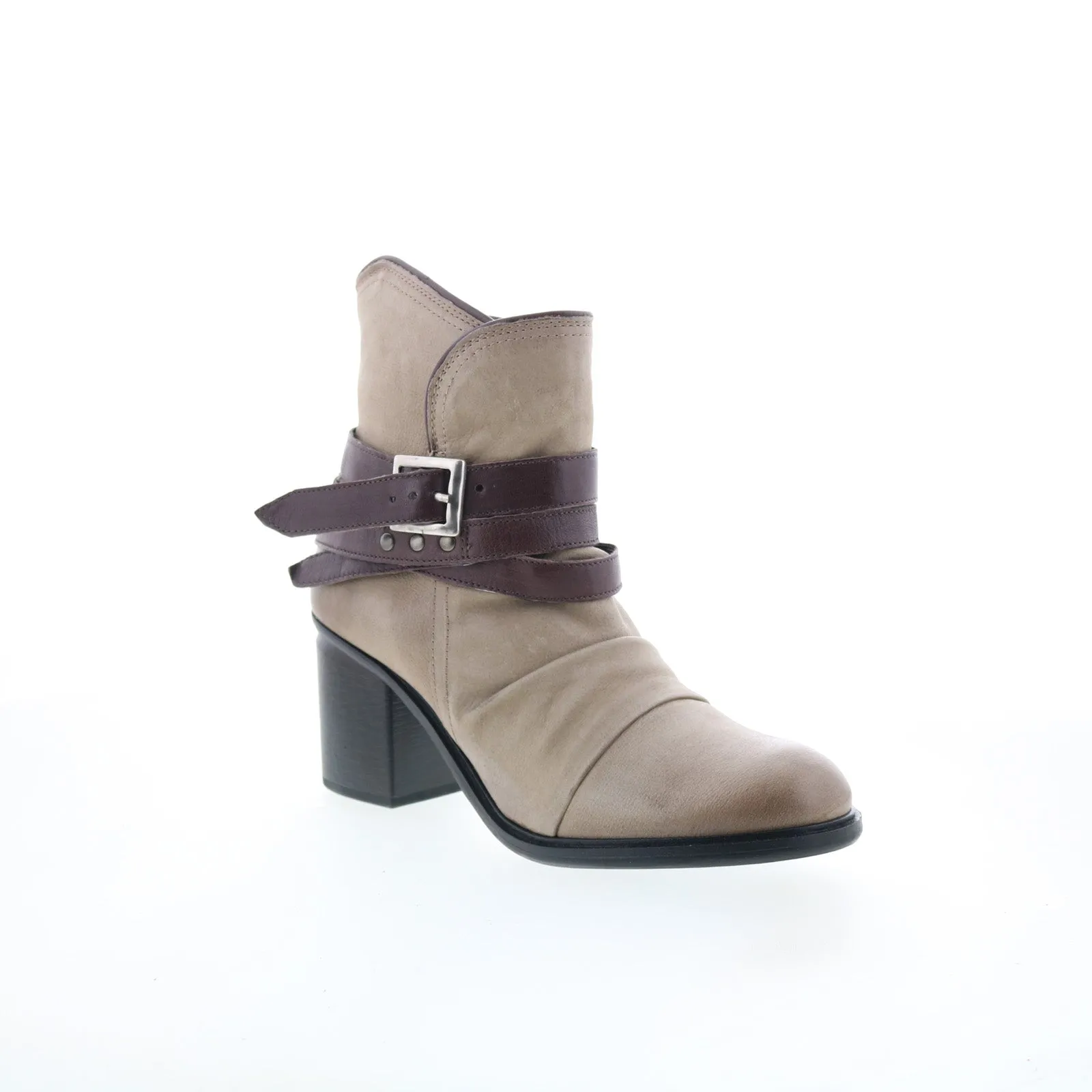 Miz Mooz Jaycee Womens Gray Leather Zipper Ankle & Booties Boots Mid Length
