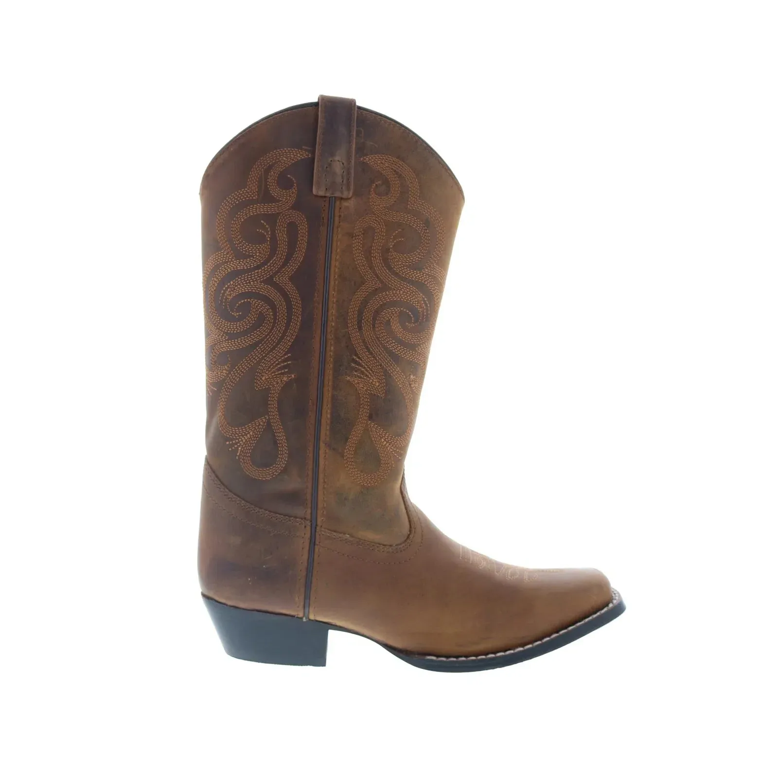 Smoky Mountain Boots Lariat 6274 Womens Brown Leather Slip On Western Boots Dry Comfort