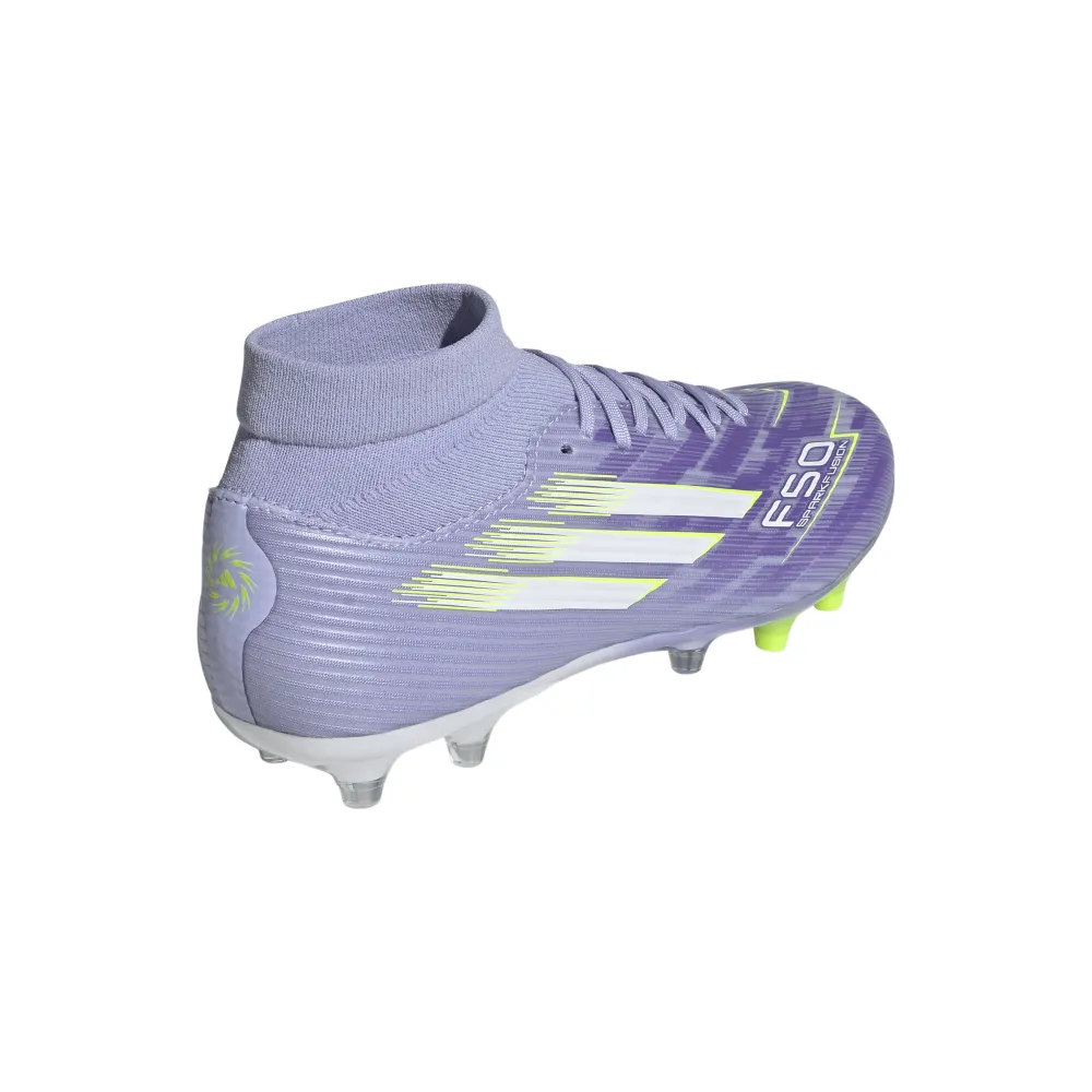 Unique ease dancers' flexibility Adidas F50 Women's Sparkfusion League FG/AG Football Boots (Violet Tone/Lucid Lemon/Purple Rush)