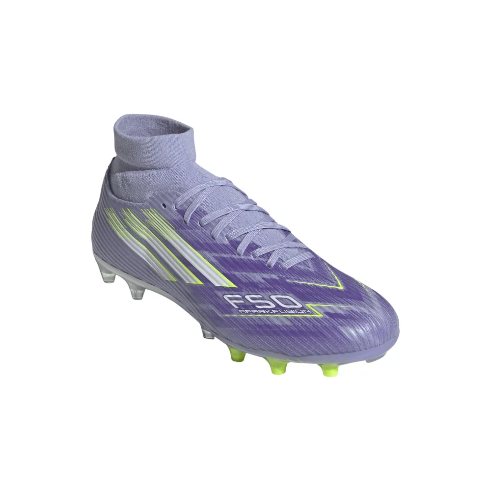 Adidas F50 Women's Sparkfusion League FG/AG Football Boots (Violet Tone/Lucid Lemon/Purple Rush) seniors