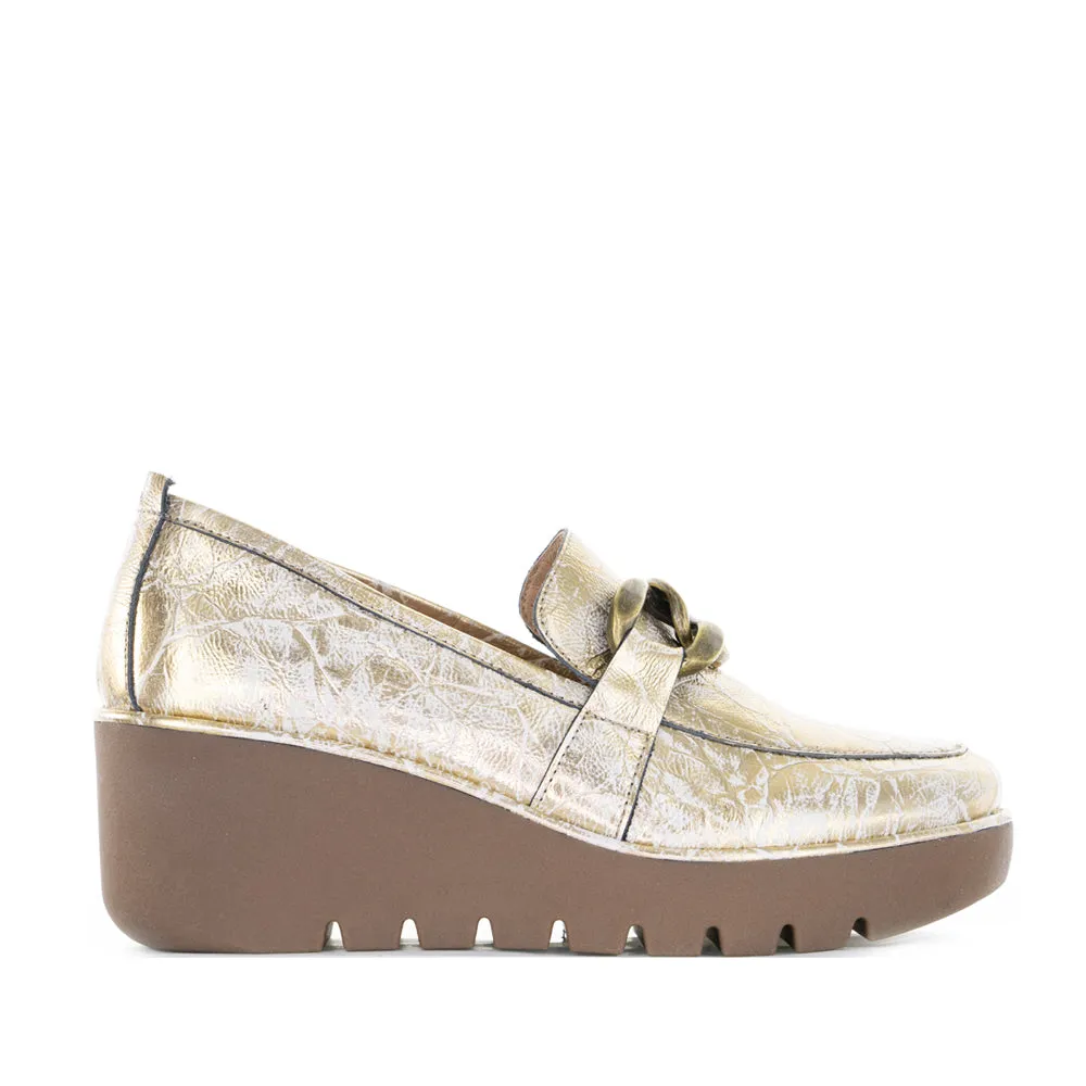 BRESLEY PARKER GOLD WAXY Open Pace Breathable Loafers