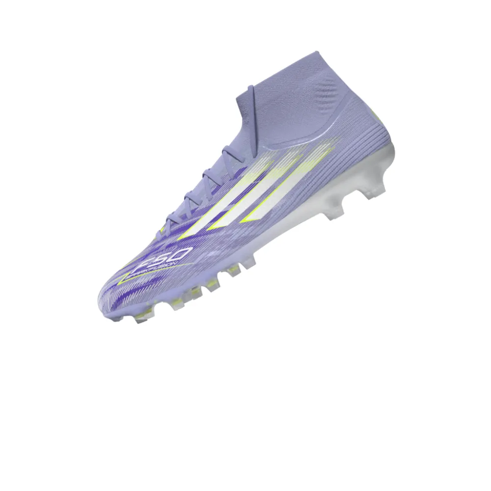 Stability All-Day Ease Adidas F50 Women's Sparkfusion Pro FG/AG Football Boots (Violet Tone/Lucid Lemon/Purple Rush)