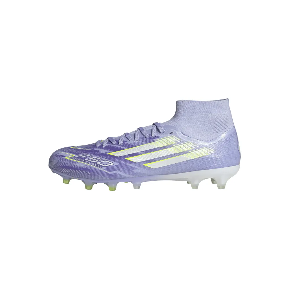 track and field athletes Adidas F50 Women's Sparkfusion Pro FG/AG Football Boots (Violet Tone/Lucid Lemon/Purple Rush)