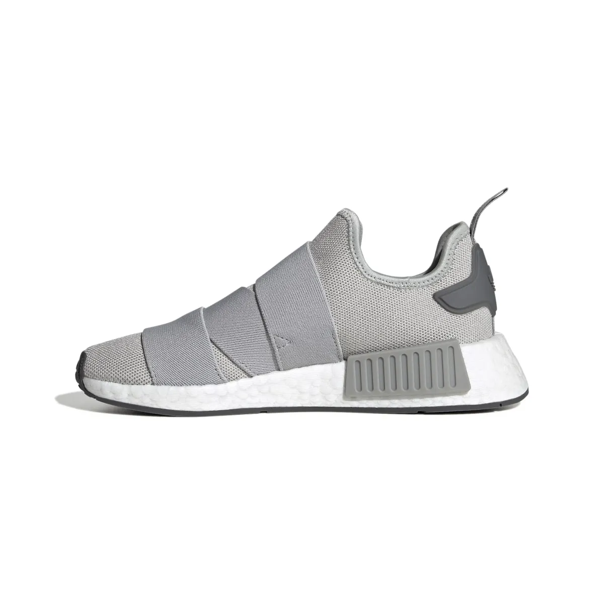 long - distance runners' shoes weight - lifting running shoes ADIDAS GW9470 NMD_R1 STRAP WMN'S (Medium)  Gray/White/Gray Stretch Knit Running Shoes