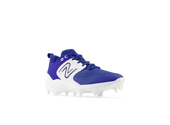 High Cushioning New Balance Men's Fresh Foam 3000 V6 Molded Baseball Cleats - Royal Blue with White - PL3000B6