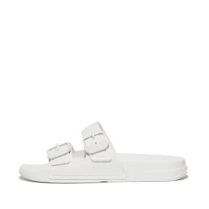 Palm Base Rock Path FitFlop IQUSHION Two-Bar Buckle Slides
