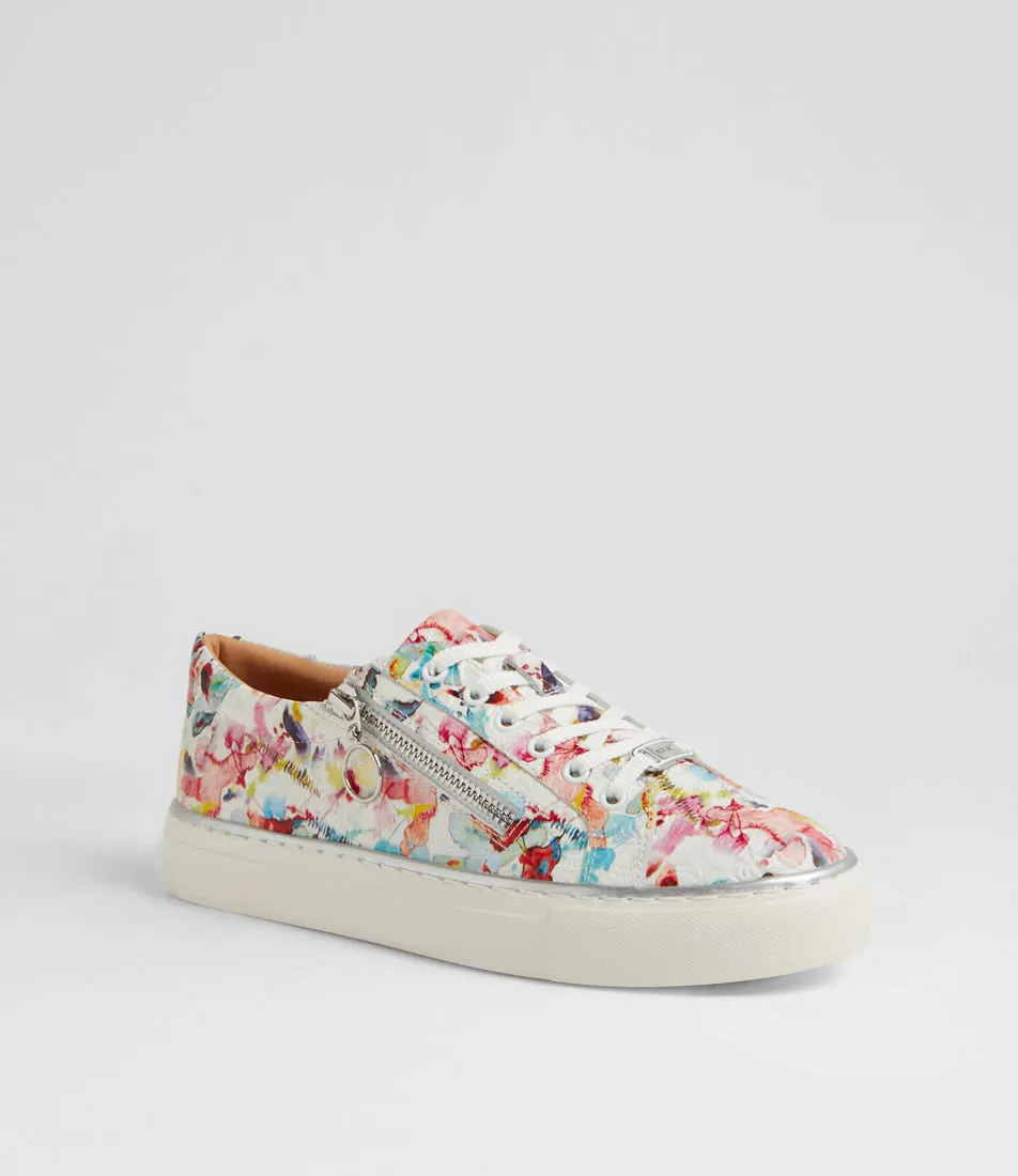 ZIERA PAMELA WHITE FLORAL EMBOSSED Festival Vibe