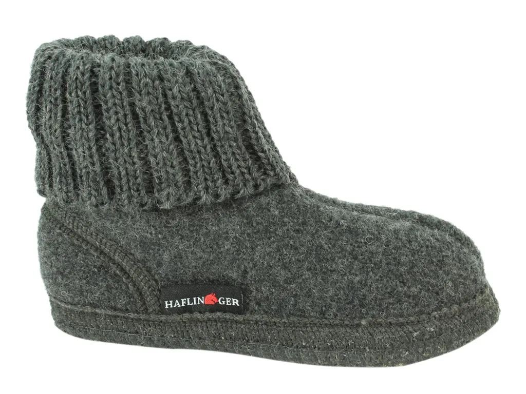 Haflinger Children's slippers Karl Anthracite Mom Safe Anti Odor