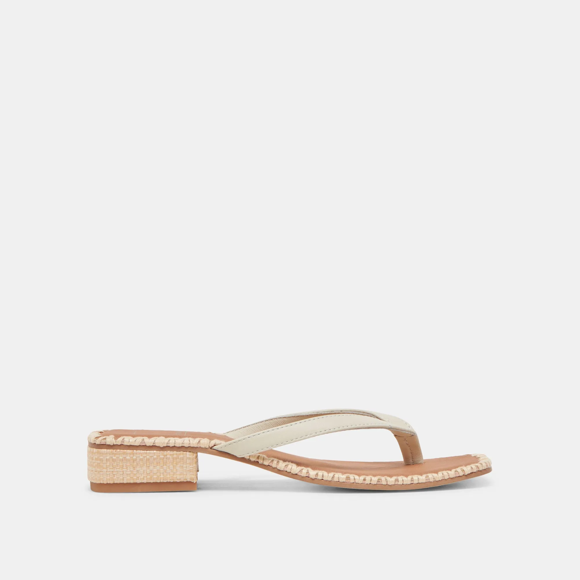 BARTY SANDALS WHITE LEATHER Casual Day Heels
