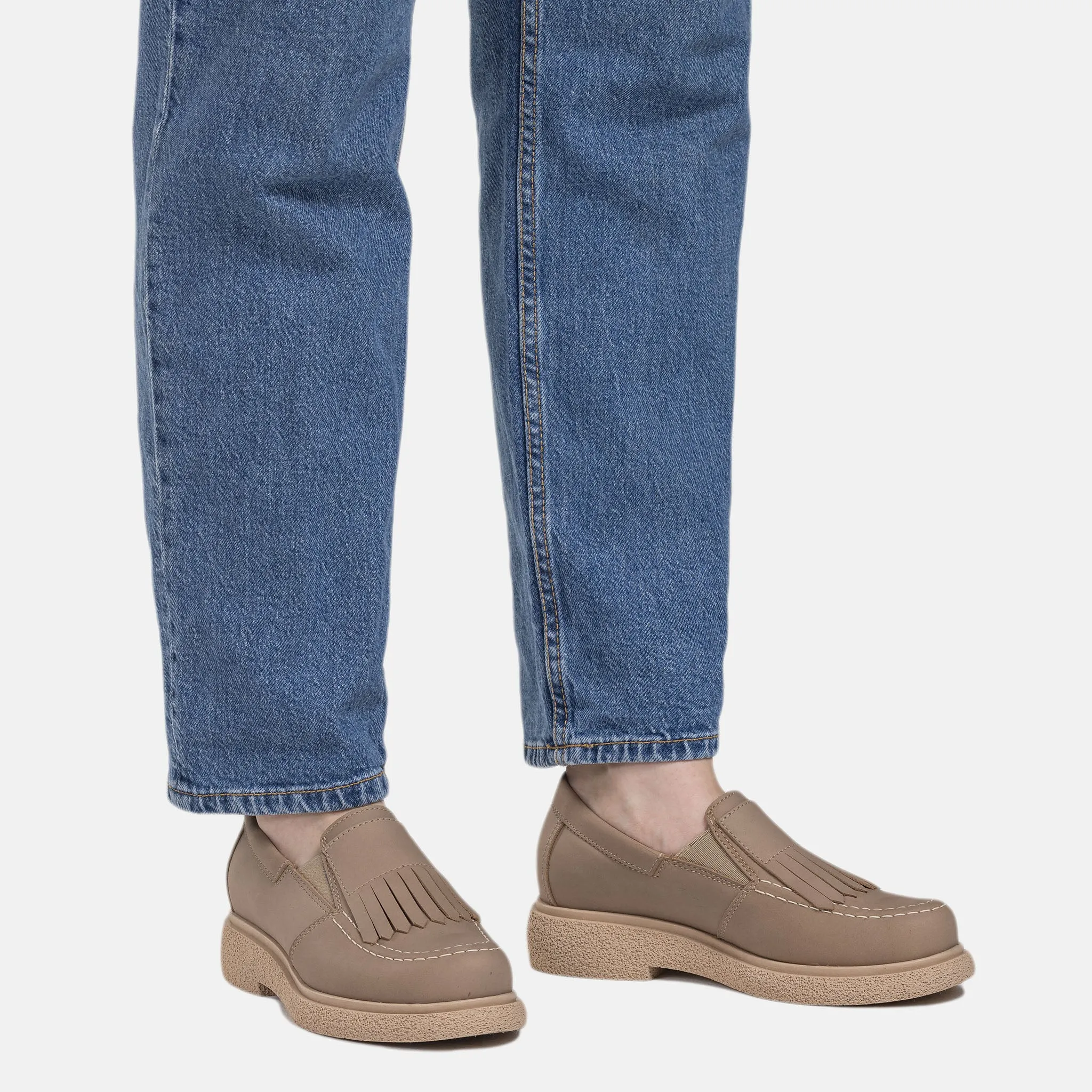 Star Camp Flower Glow MATARA Women??s tassel loafers