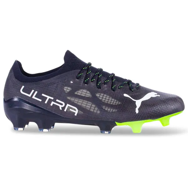 Heat-resistant Puma Ultra 1.4 FG/AG Soccer Cleats (Black/Fizzy Light)